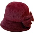 thumbnail image 1 of CoCopeaunts Fashion Bowknot Women's Bucket Hat Autumn Winter Fuzzy Warm Hat Solid Color Wide Brim Ponytail Basin Hat for Girl, 1 of 8
