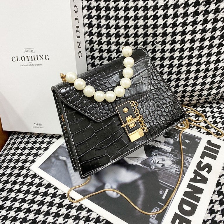 CoCopeaunts Fashion Chain Shoulder Bag For Women Designer Pearl