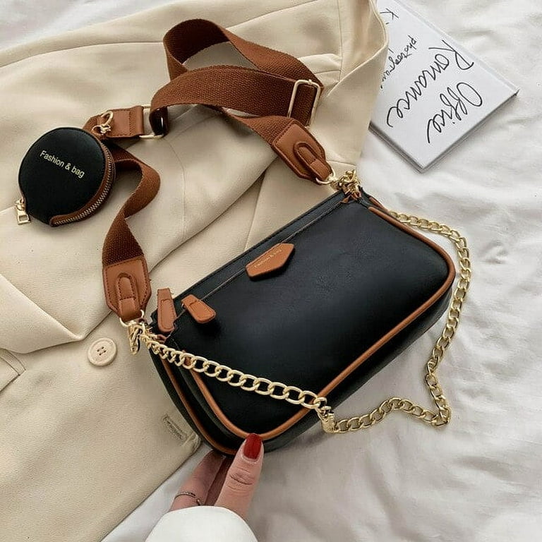 Designer Ladies Crossbody Bags Wide Strap Crossbody Handbags for