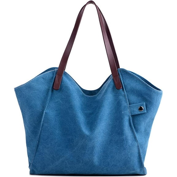 CoCopeaunts Fashion Cotton Canvas Shoulder Bag for Women Top Handle Satchel Large Capacity Handbag Hobo Tote Bag Commuter Purse