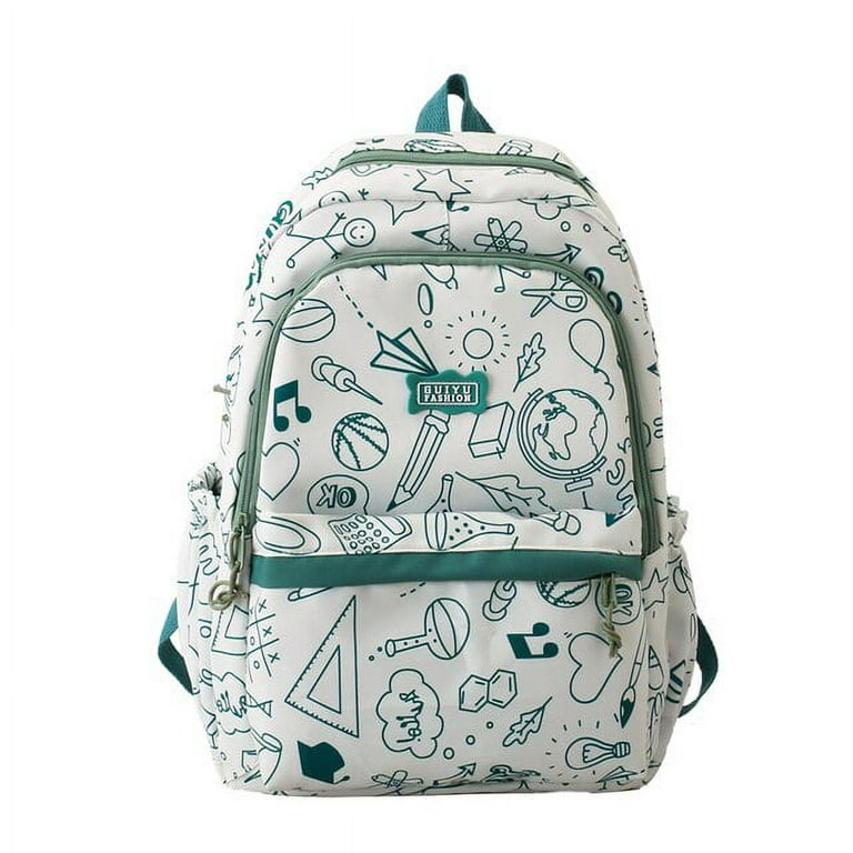 Cocopeaunts Fashion Graffiti Women Backpack School Bags Teenage Girls Student Shoulder Bag Laptop Backpack Cute Mochila Book Bags for Boys, Adult