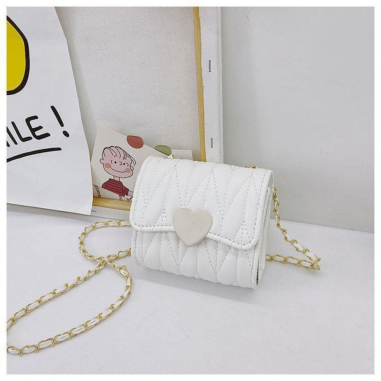 CoCopeaunts Fashion Heart Baby Girls Small Shoulder Bags Kids Coin Purse  Accessories Handbags Lovely Childrens Mini Square Messenger Bag 
