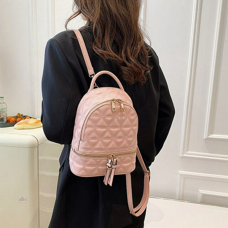 Fashion Leather Backpack Women Solid Color Luxury Designer
