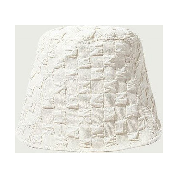 CoCopeaunts Fashion Pleated Bubble Bucket Hat for Women Sun Hat Breathable All-match Show Face Small Fisherman Hats