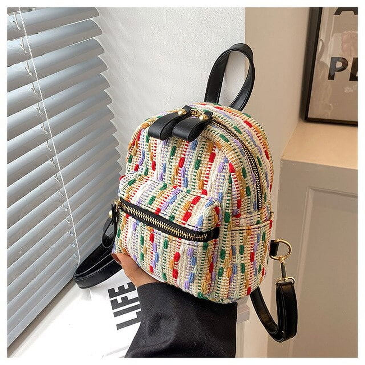 Mini Backpack Crossbody Bag For Teenage Girl Plaid Women Shoulder Phon –  Special Stones LLC