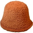 thumbnail image 1 of CoCopeaunts Fluff Brim Bucket Hat for Women Reversible Solid Color Basin Hat Autumn Winter Thick Bucket Cap Double-Side Wear, 1 of 8