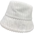 thumbnail image 1 of CoCopeaunts Fluffy Bucket Hat for Men Vertical Stripe Foldable Fisherman Hat Autumn Winter Casual Simple Solid Color Basin Hat, 1 of 8