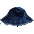 thumbnail image 1 of CoCopeaunts Frayed Bucket Hats for Women Fashion Solid Color Old Denim Fisherman Hat Men Summer Outdoor Leisure Sun Protection, 1 of 6