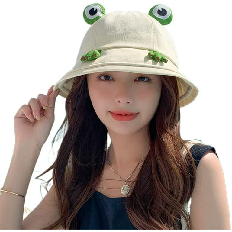 CoCopeaunts Funny Frog Fishing Hunting Cap Bucket Hat Kebab Cotton