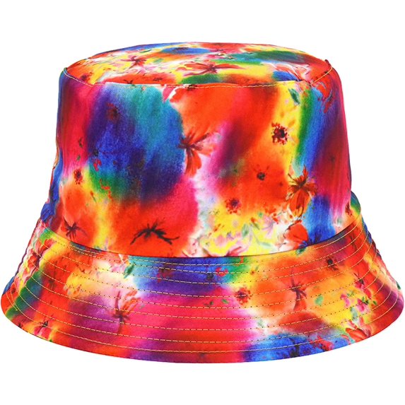 CoCopeaunts Graffiti Bob Cap Hip Hop Bucket Hat Foldable Double-Sided Fishing Hat Tie Dye Gorros Men Women Beach Sun Fisherman Hat