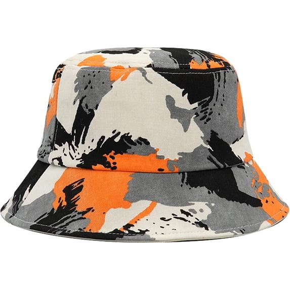 CoCopeaunts Graffiti Bucket Hat Summer Thin Women Fisherman Hat for Men Summer Vacation Travel Beach Packable Cotton Sun Cap