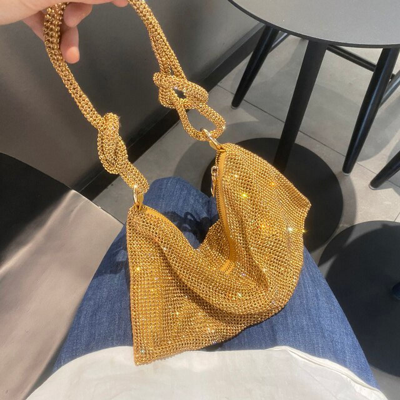 Cocopeaunt Women's Luxury Rope Handle Triangle Handbag