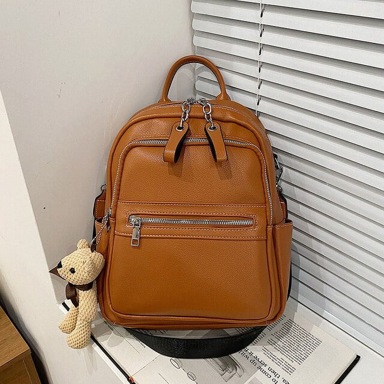 Leather top back bags