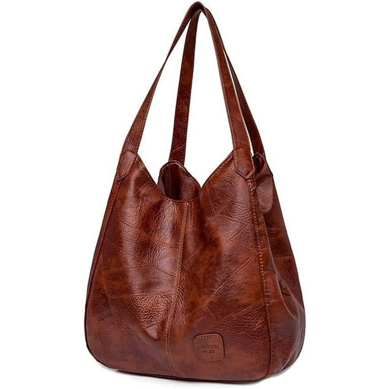 Minimalist Multi-compartment Hobo Bag Soft PU Shoulder Bag, Fashion Large  Capacity Crossbody Purse With Multi Pockets For Women