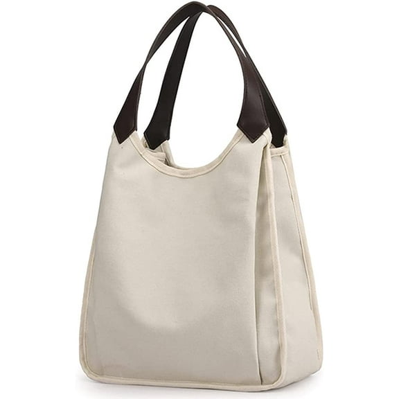 CoCopeaunts Hobo Tote Bag for Women Soft Canvas Shoulder Bag Large Capacity Handbag Top Handle Satchel Casual Purse