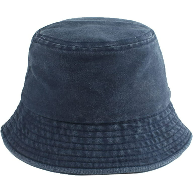 CoCopeaunts Kids Bucket Hat Child-Parents Style Denim Cotton Bucket Cap  Summer Outdoor Travel Breathable Fishing Hat 2 Sizes 