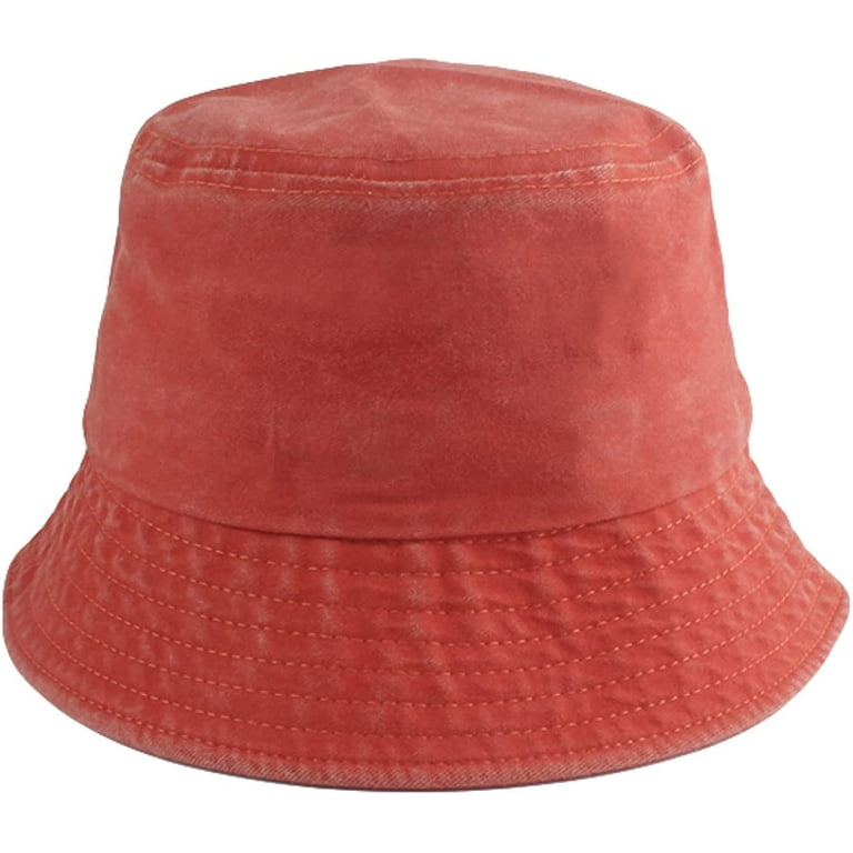 CoCopeaunts Kids Bucket Hat Child-Parents Style Denim Cotton Bucket Cap  Summer Outdoor Travel Breathable Fishing Hat 2 Sizes