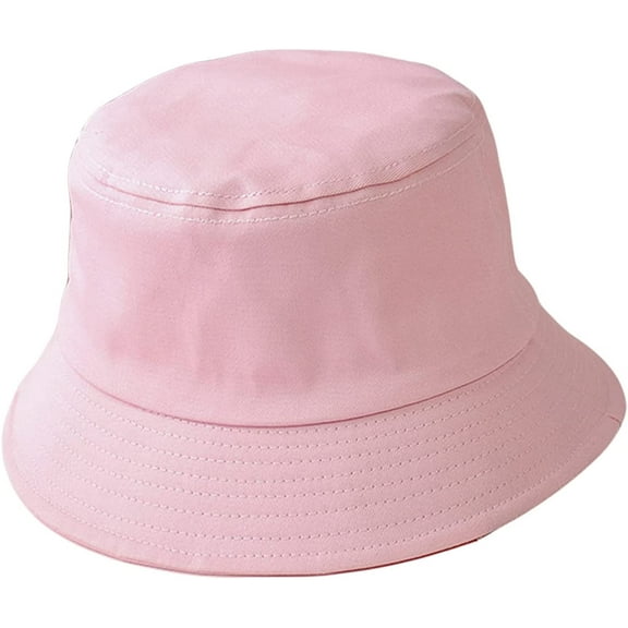 CoCopeaunts Kids Bucket Hat and Women Bucket Cap Summer Sunscreen Men Pure Color Outdoor Collapsible Fisherman Hat 2 Sizes