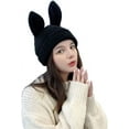 thumbnail image 1 of CoCopeaunts Knit Beanie Hats for Women Bunny Hat Warm Knit Rabbit Ear Crochet Skull Cap with Cute Rabbit Bunny Ears, 1 of 5