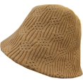 thumbnail image 1 of CoCopeaunts Knitted Bucket Hat Solid Color Jacquard Bucket Cap Temperament Female Fashion Woolen Fisherman Hat Warm Cold Proof, 1 of 8