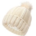 thumbnail image 1 of CoCopeaunts Knitted Hat For Women Cap With Faux Knit Winter Womens Warm Hats Pom Baseball Caps Hat Winter Beanie hats For Women, 1 of 6