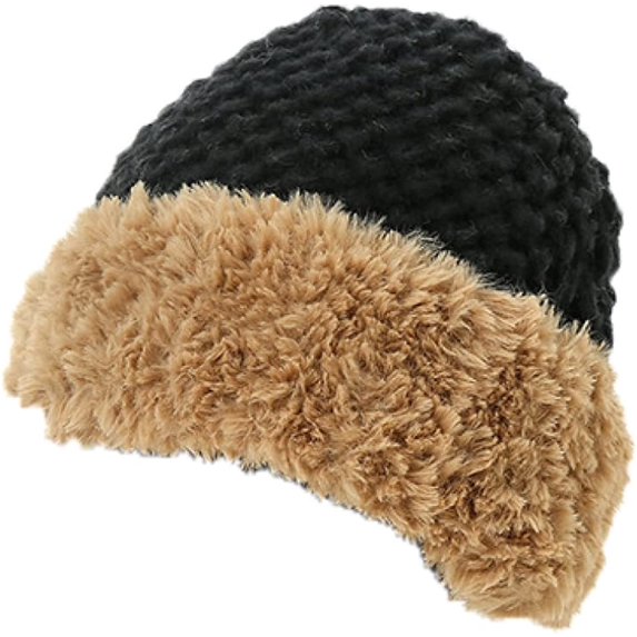 CoCopeaunts Knitting Bucket Hat Versatile Basin Hat Autumn Winter Warm Cold Proof Thickened Ear Protection Basin Hat Plush Brim