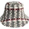 thumbnail image 1 of CoCopeaunts Ladies Bucket Hat Artistic Simple Grid Female Foldable Basin Hat Autumn Winter Warm Soft Packable Fisherman Hats, 1 of 8