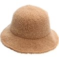 thumbnail image 1 of CoCopeaunts Ladies Bucket Hat Autumn Winter Lambswool Velvet Fisherman Hats Simple Solid Color Casual All-Match Bucket Caps, 1 of 8