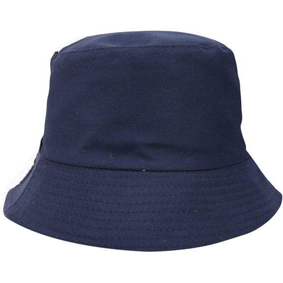 CoCopeaunts Ladies Bucket Hat Simple Solid Color Double Sided Wear Bucket Cap Summer Fishing Walking Casual Cotton Fisherman Hat