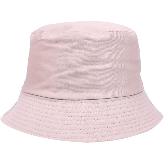 CoCopeaunts Ladies Bucket Hat Simple Solid Color Double Sided Wear Bucket Cap Summer Fishing Walking Casual Cotton Fisherman Hat