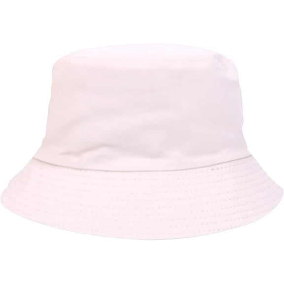 CoCopeaunts Ladies Bucket Hat Simple Solid Color Double Sided Wear Bucket Cap Summer Fishing Walking Casual Cotton Fisherman Hat