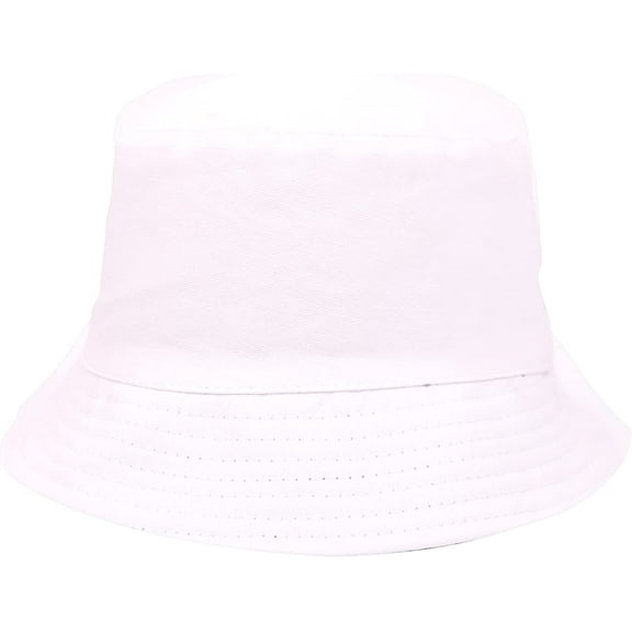CoCopeaunts Ladies Bucket Hat Simple Solid Color Double Sided Wear Bucket Cap Summer Fishing Walking Casual Cotton Fisherman Hat
