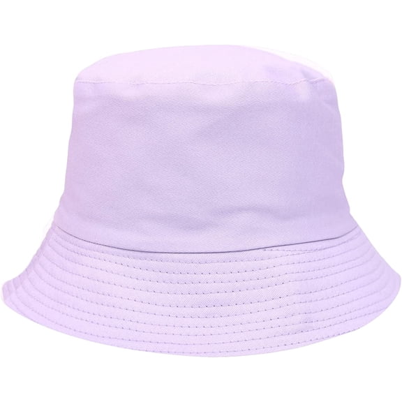 CoCopeaunts Ladies Bucket Hat Simple Solid Color Double Sided Wear Bucket Cap Summer Fishing Walking Casual Cotton Fisherman Hat