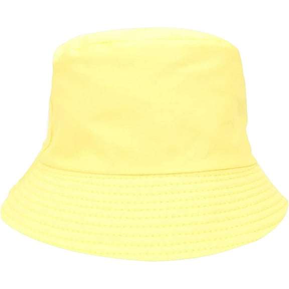 CoCopeaunts Ladies Bucket Hat Simple Solid Color Double Sided Wear Bucket Cap Summer Fishing Walking Casual Cotton Fisherman Hat