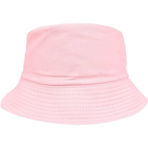 CoCopeaunts Ladies Bucket Hat Simple Solid Color Double Sided Wear Bucket Cap Summer Fishing Walking Casual Cotton Fisherman Hat