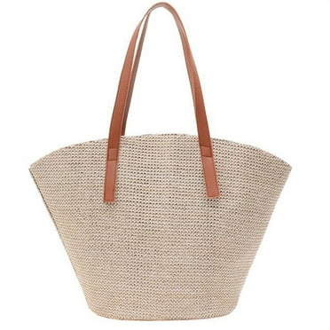 CoCopeaunts Ladies Holiday Beach Large Capacity Woven Handbag Women Braided Basket Clutches