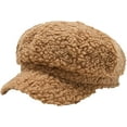 thumbnail image 1 of CoCopeaunts Lamb Wool Newsboy Cap Fashion Warm Artist Painter Hat Solid Vintage Octagonal Beret Hats for Women Visor Cap, 1 of 7
