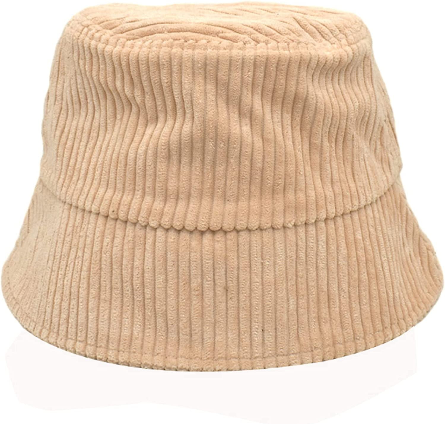 CoCopeaunts Large Bucket Hat Fall Winter Classic Corduroy Bucket Hat  Outdoor Harajuku Fishing Bucket Hats for Female Male Unisex 