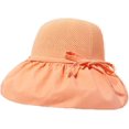 thumbnail image 1 of CoCopeaunts Large Bucket Hat Plain New All-Match Summer Hollow Fisherman Hat Female Sunshade UV Protection Bow Strap Basin Hat, 1 of 8