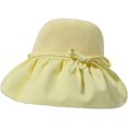 thumbnail image 1 of CoCopeaunts Large Bucket Hat Plain New All-Match Summer Hollow Fisherman Hat Female Sunshade UV Protection Bow Strap Basin Hat, 1 of 8