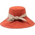 thumbnail image 1 of CoCopeaunts Large Bucket Hat Wide Brim Bow Ladies Bucket Hats for Women Beach Chin Strap Casual Fisherman Hat Daily All-Match, 1 of 8