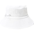 thumbnail image 1 of CoCopeaunts Large Bucket Hat Women Big-Brimmed Fisherman Hat Unisex Pure Color Basin Caps with Adjustable Chin Strap Pin Decorate, 1 of 8