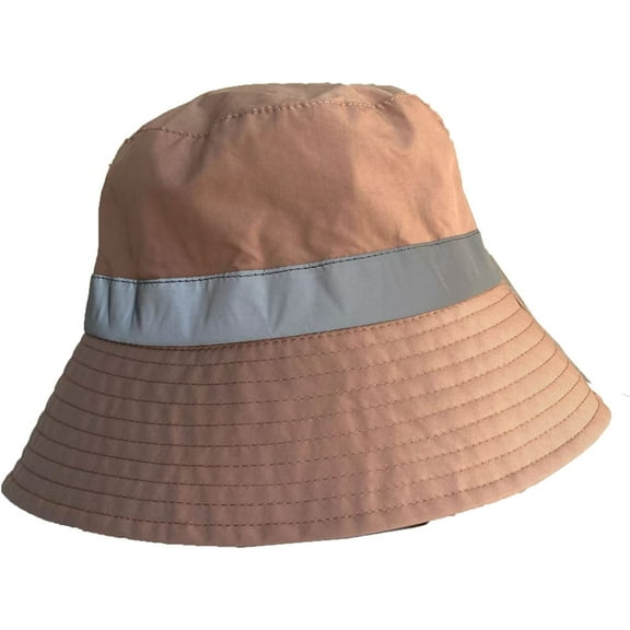 CoCopeaunts Large Bucket Hat for Women Fashion Reflective Stripes Men Summer Bucket Cap Packable Outdoor Sunscreen Fisherman Hat