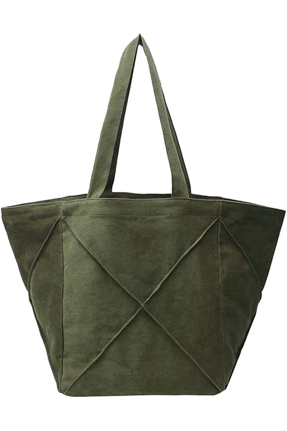 Large Canvas Tote Bag for Women Lightweight Work Commuter Handbag School Shoulder Bag for Office, Travel