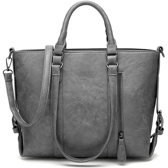 CoCopeaunts Large Capacity Shoulder Bag for Women Top Handle Handbag PU Leather Crossbody Bag Retro Tote Bag