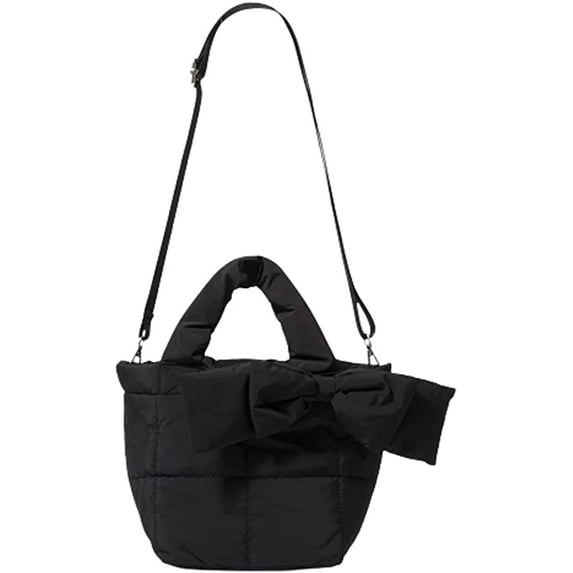 CoCopeaunts Large Quilted Tote Bag for Women Winter Padded Shoulder Bag Slouchy Fashion Magnetic Buckle Tote Purse