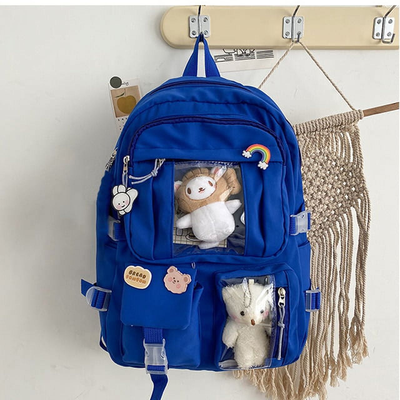 CoCopeaunts Large capacity Cute Women Multi Pocket Nylon Backpack