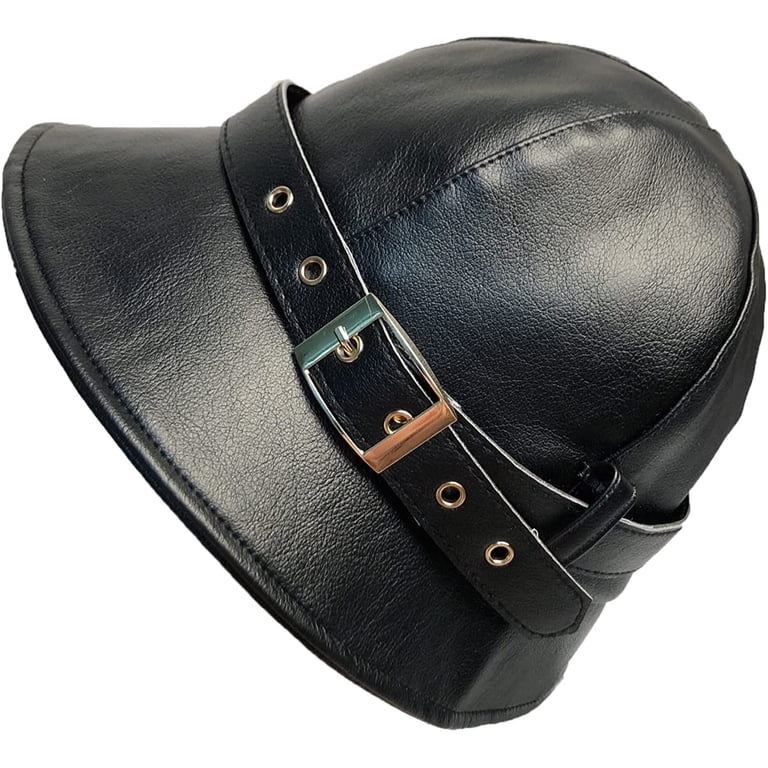 Buckle Strap Leather Buckle Hat Vintage Stetson Leather Brim Hat