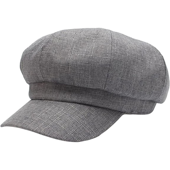 CoCopeaunts Linen Newsboy Cap Women French Painter Hat Ladies Spring Summer Beret Female Octagonal Cap Baker Boy Hat