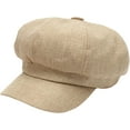 thumbnail image 1 of CoCopeaunts Linen Newsboy Cap Women French Painter Hat Ladies Spring Summer Beret Female Octagonal Cap Baker Boy Hat, 1 of 7